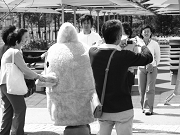 マスコットたちと記念撮影